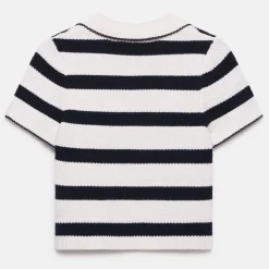 Hot Striped Collar Knitted Top Women Sweaters & Cardigans