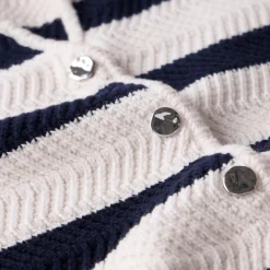Hot Striped Collar Knitted Top Women Sweaters & Cardigans