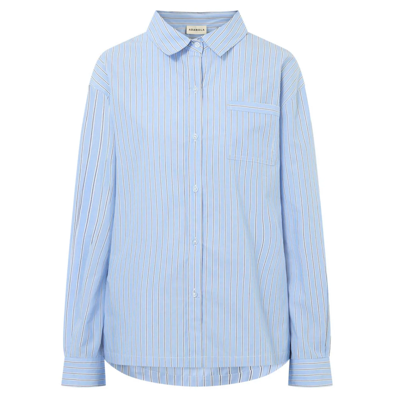 Sale Striped Oversized Shirt Women Tops