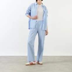 Sale Striped Oversized Shirt Women Tops