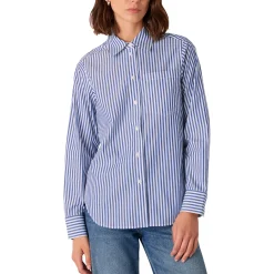 Clearance Striped Relaxed Fit Shirt Women Tops