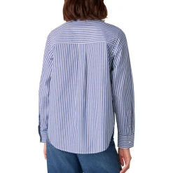 Clearance Striped Relaxed Fit Shirt Women Tops