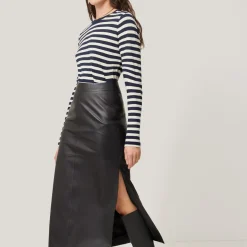 Best Striped Slub Top Women Tops