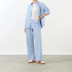 Striped Wide Leg Trousers Women Trousers & Shorts