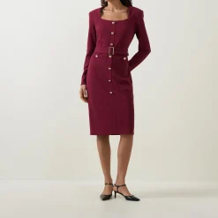 Outlet Structured Belted Shirt Dress Women Dresses|Mother Of The Bride