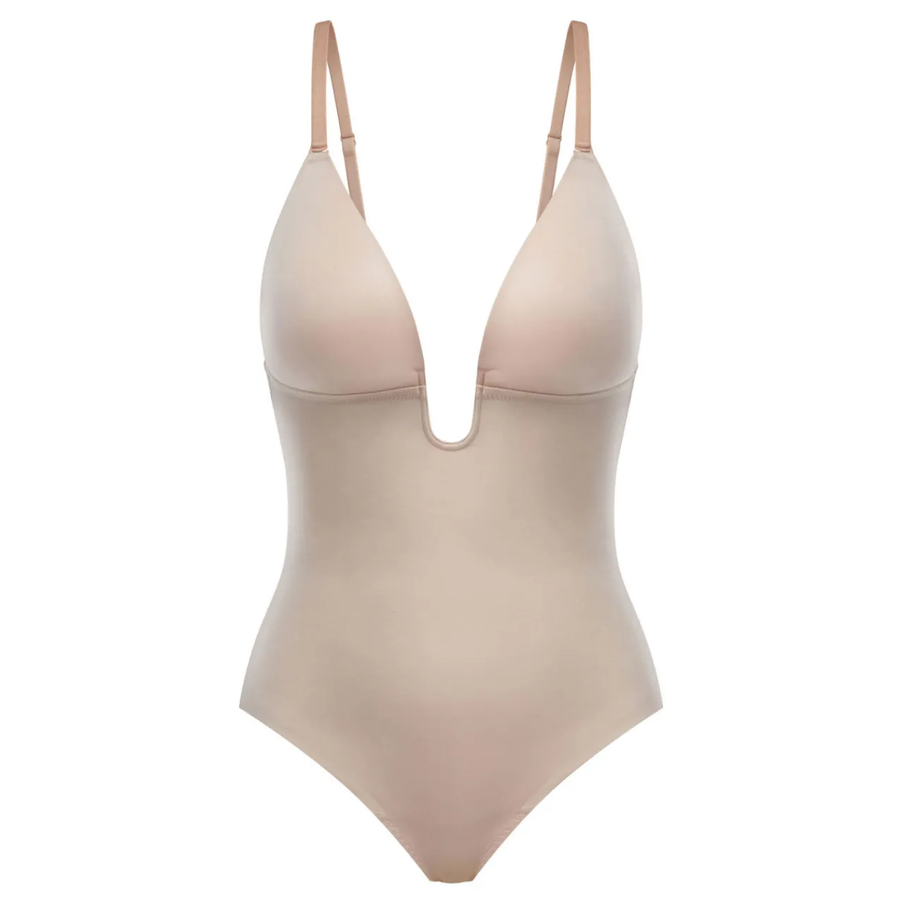 Best Suit Your Fancy Medium Control Plunge Low Back Thong Bodysuit Women Shapewear