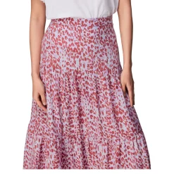 New Summer Cheetah Tiered Skirt Women Skirts