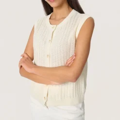 Outlet Susanna Buttoned Knit Top Women Sweaters & Cardigans
