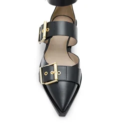 Sale Sutton Buckle Leather Flats Women Flats