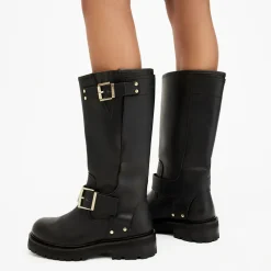 Outlet Tay Leather Biker Boots Women Boots
