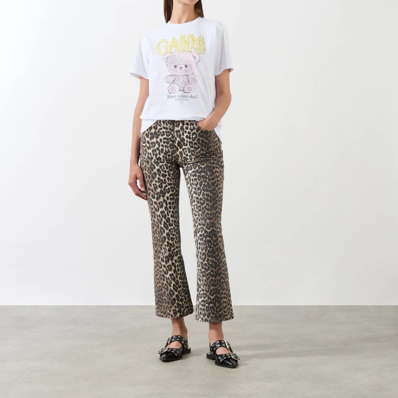 Clearance Teddy Logo Relaxed T-Shirt Women Tops