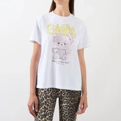 Clearance Teddy Logo Relaxed T-Shirt Women Tops