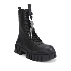 Clearance Tegan Lace-Up Two Biker Boots Women Boots