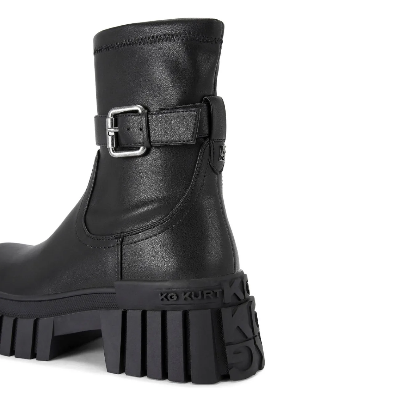 Hot Tegan Sock Buckle Biker Boots Women Boots