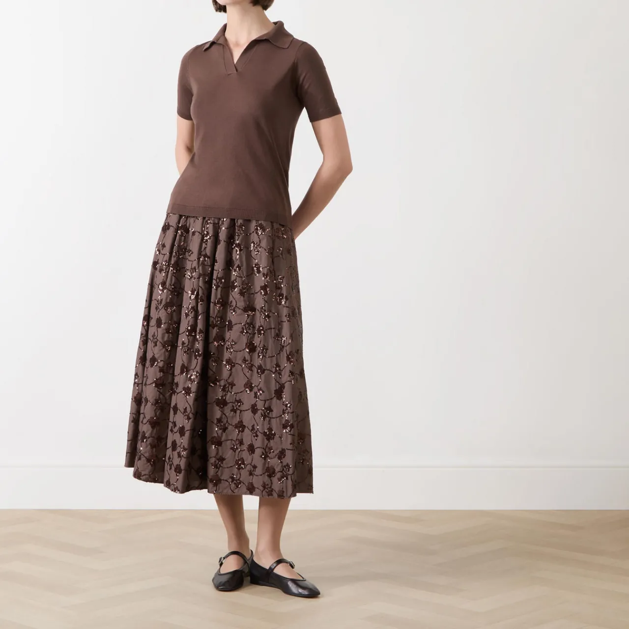 Sale Tempra Sequinned Skirt Women Skirts