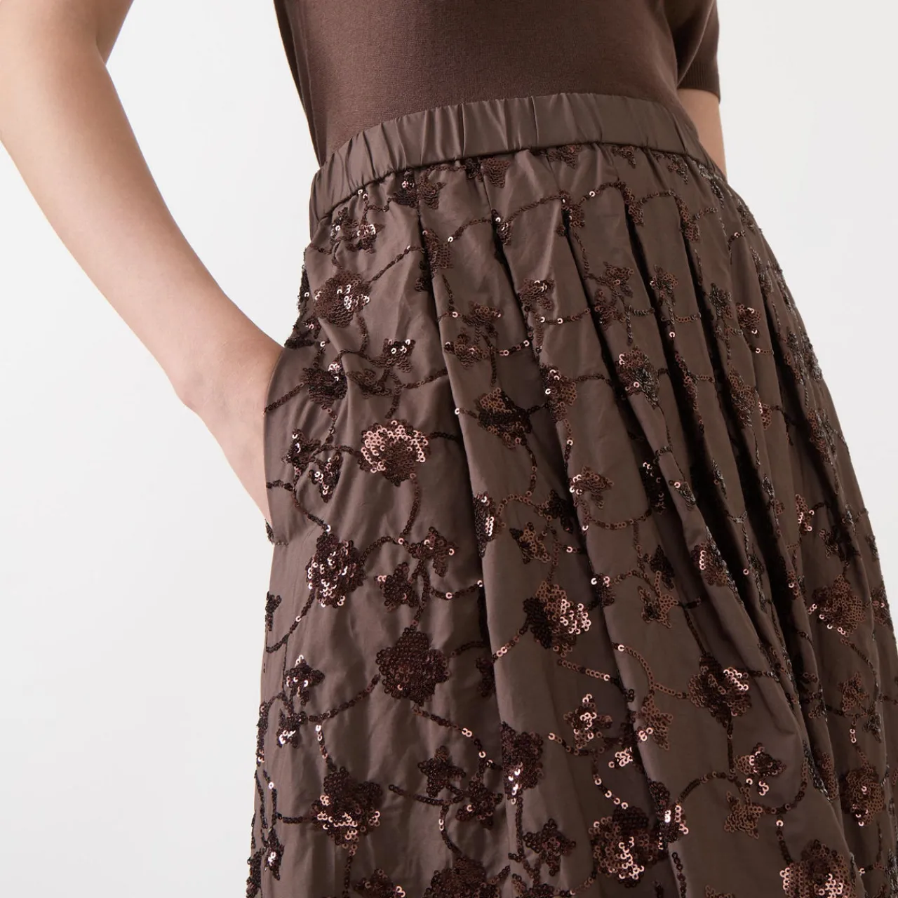 Sale Tempra Sequinned Skirt Women Skirts