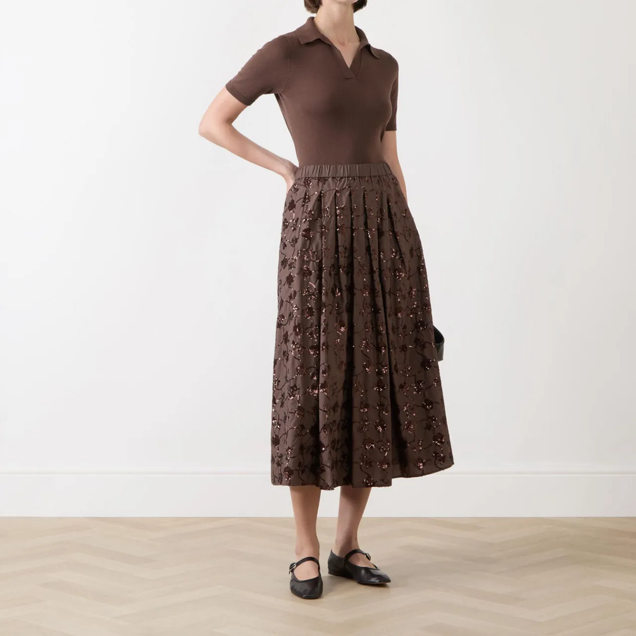 Sale Tempra Sequinned Skirt Women Skirts
