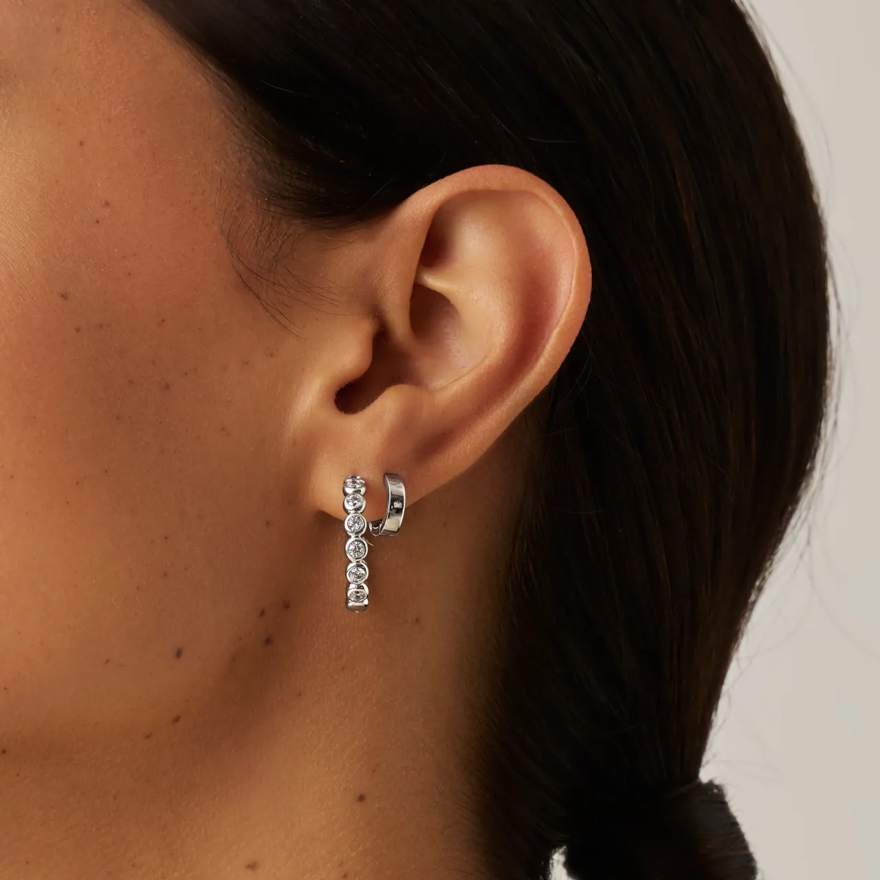 Sale Tennis Medium Hoop Earrings Women Earrings