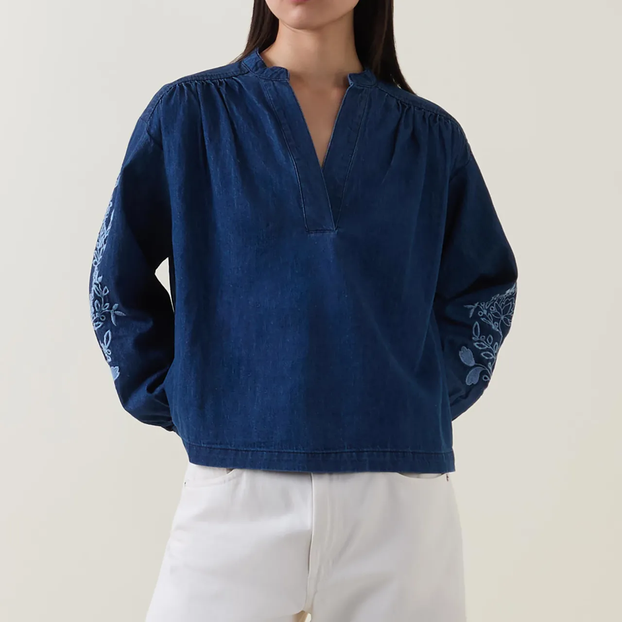 Clearance Terka Embroidered Blouse Women Tops