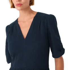 Clearance Textured Flared Dress Women Dresses