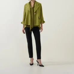 Outlet Textured Jacquard Swing Jacket Women Coats & Jackets
