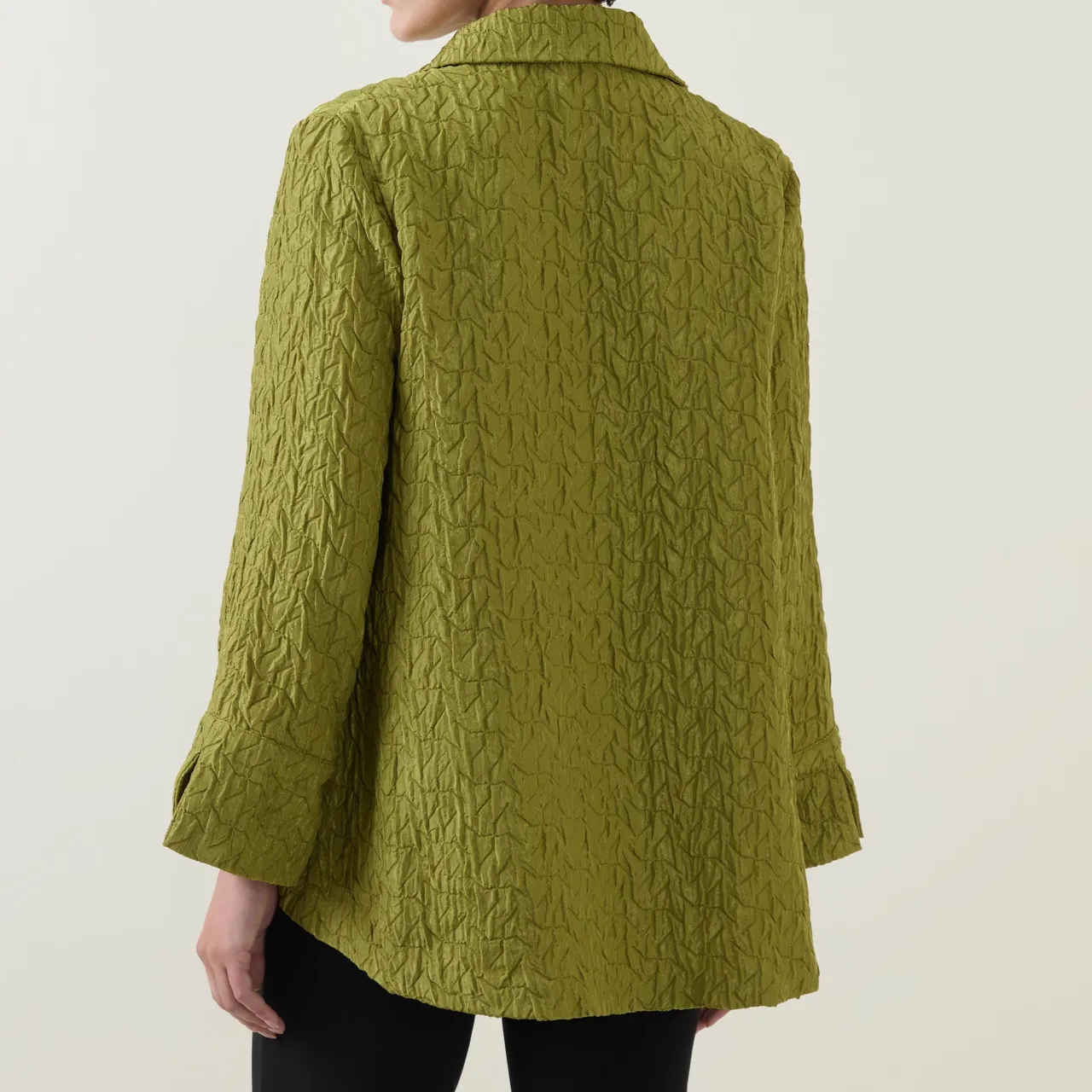Outlet Textured Jacquard Swing Jacket Women Coats & Jackets