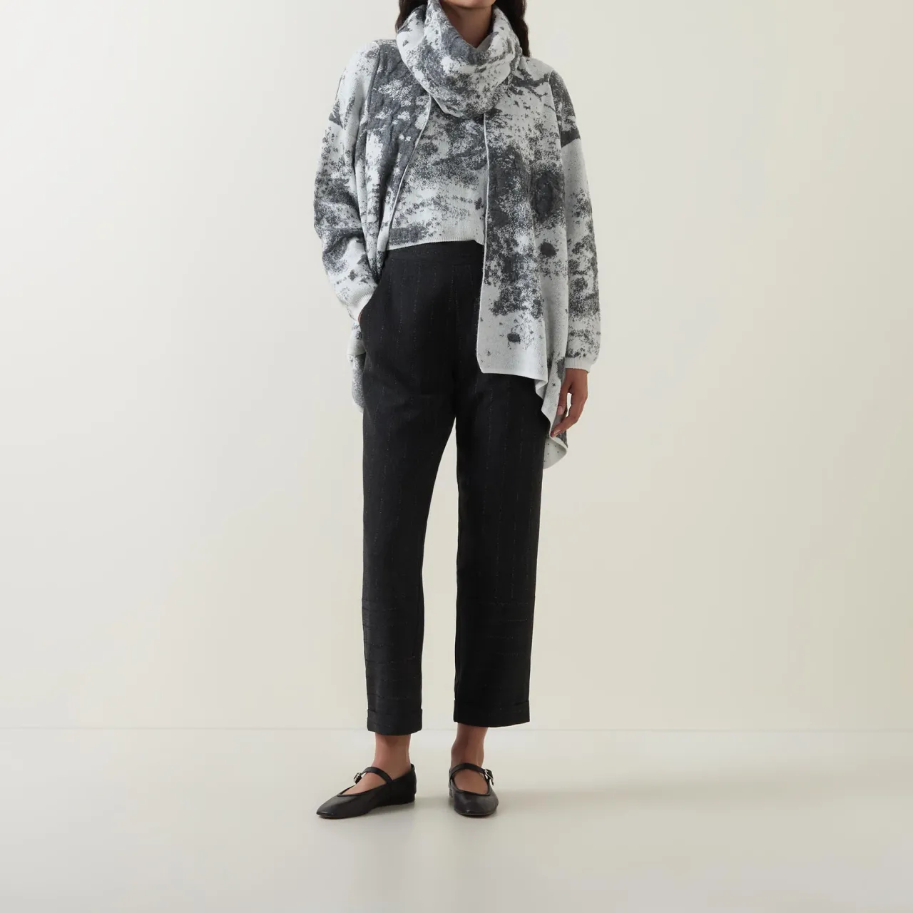 Hot Textured Scarf Sweater Women Sweaters & Cardigans