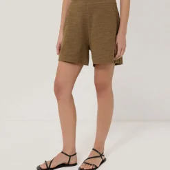 Best Textured Straight Leg Shorts Women Trousers & Shorts