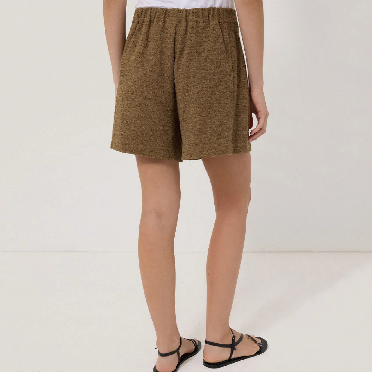 Best Textured Straight Leg Shorts Women Trousers & Shorts