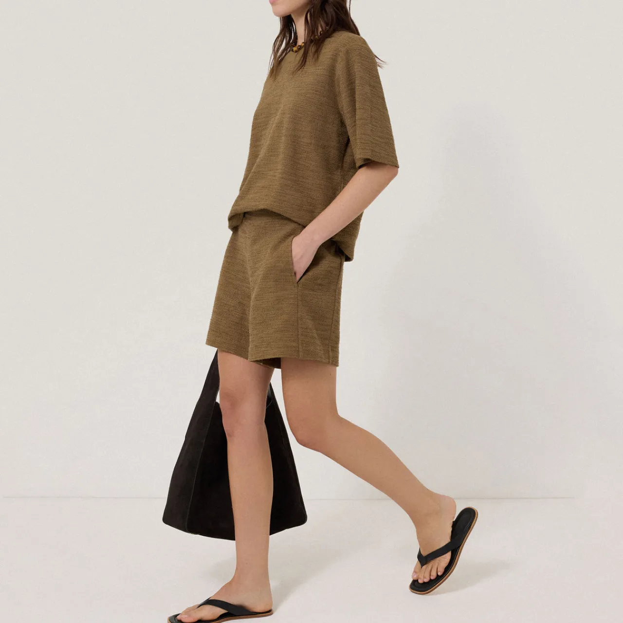 Best Textured Straight Leg Shorts Women Trousers & Shorts