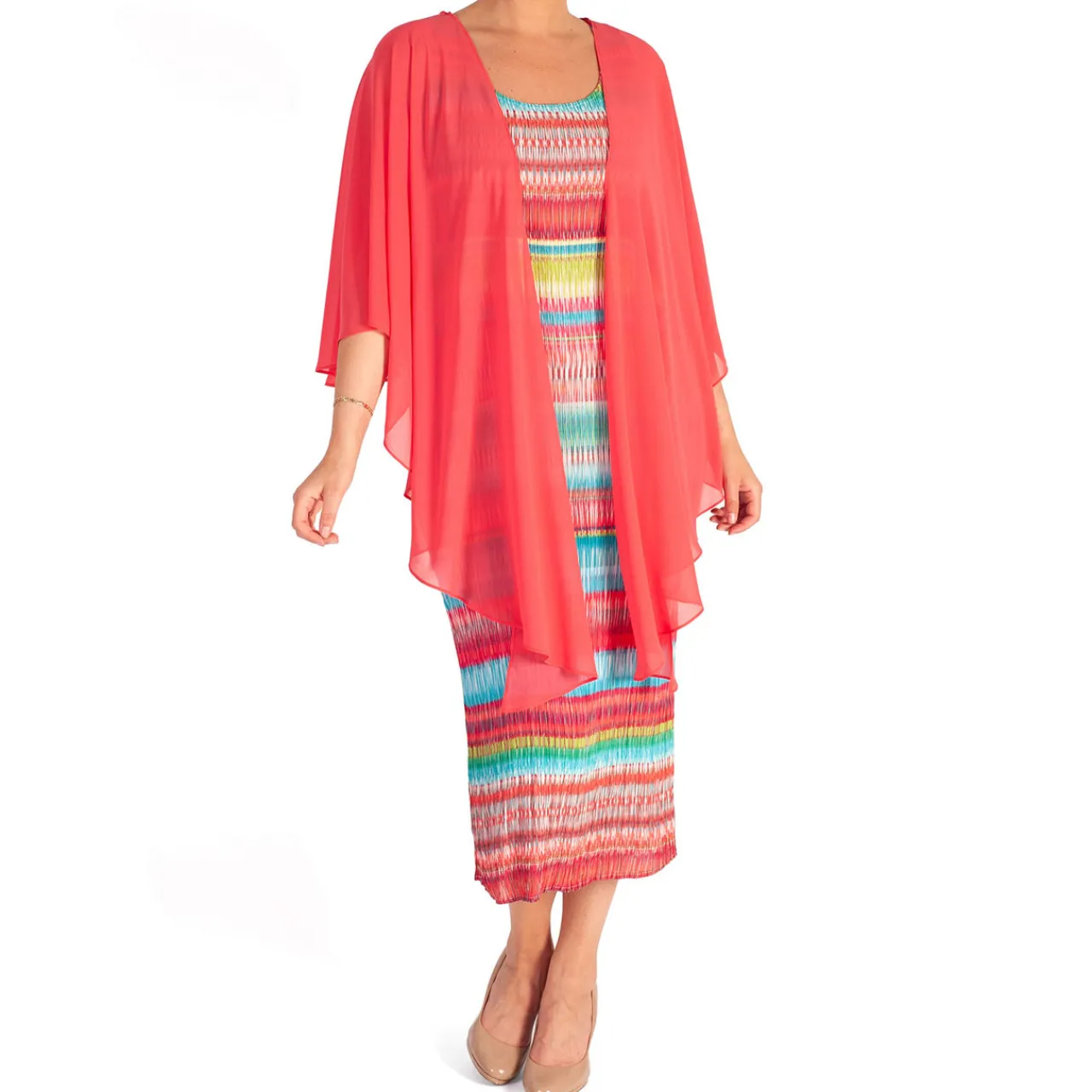 Outlet Textured Striped Dress Women Dresses