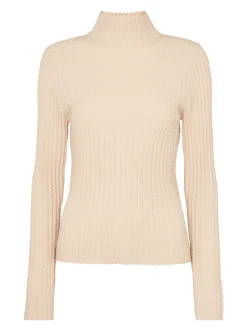 Clearance Textured Turtleneck Sweater Women Sweaters & Cardigans