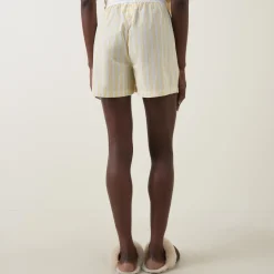 Best TH Logo Striped Pyjama Shorts Women Sleepwear