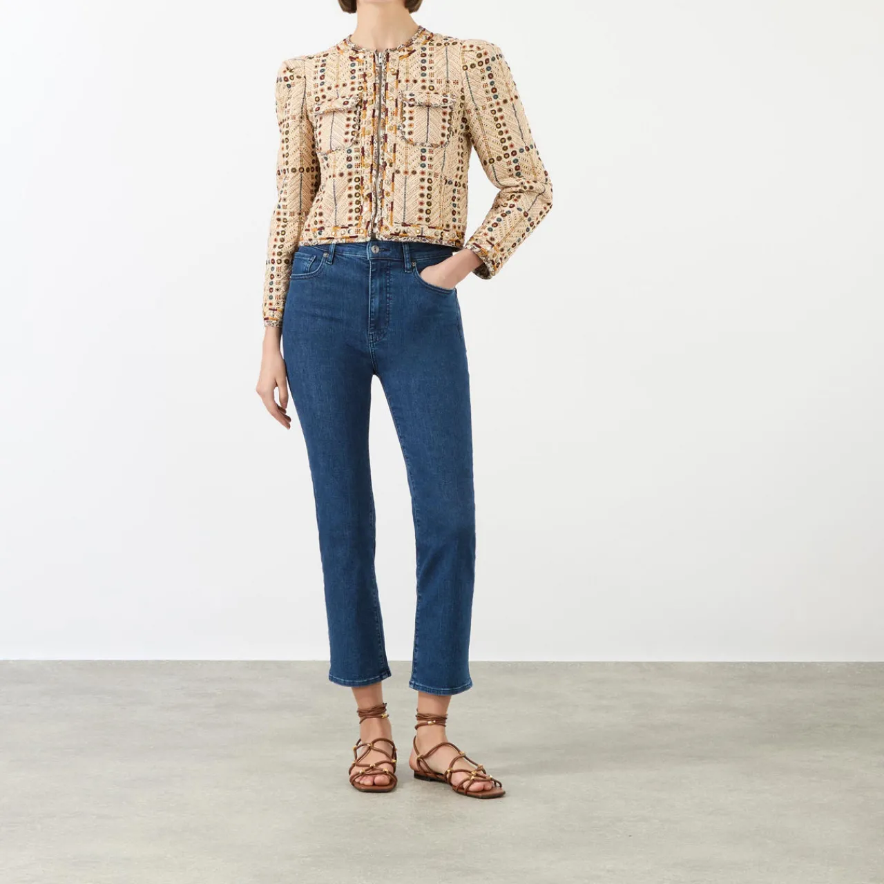 Sale The Pencil Straight Cropped Jeans Women Denim