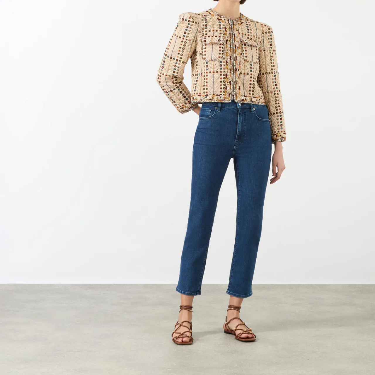 Sale The Pencil Straight Cropped Jeans Women Denim