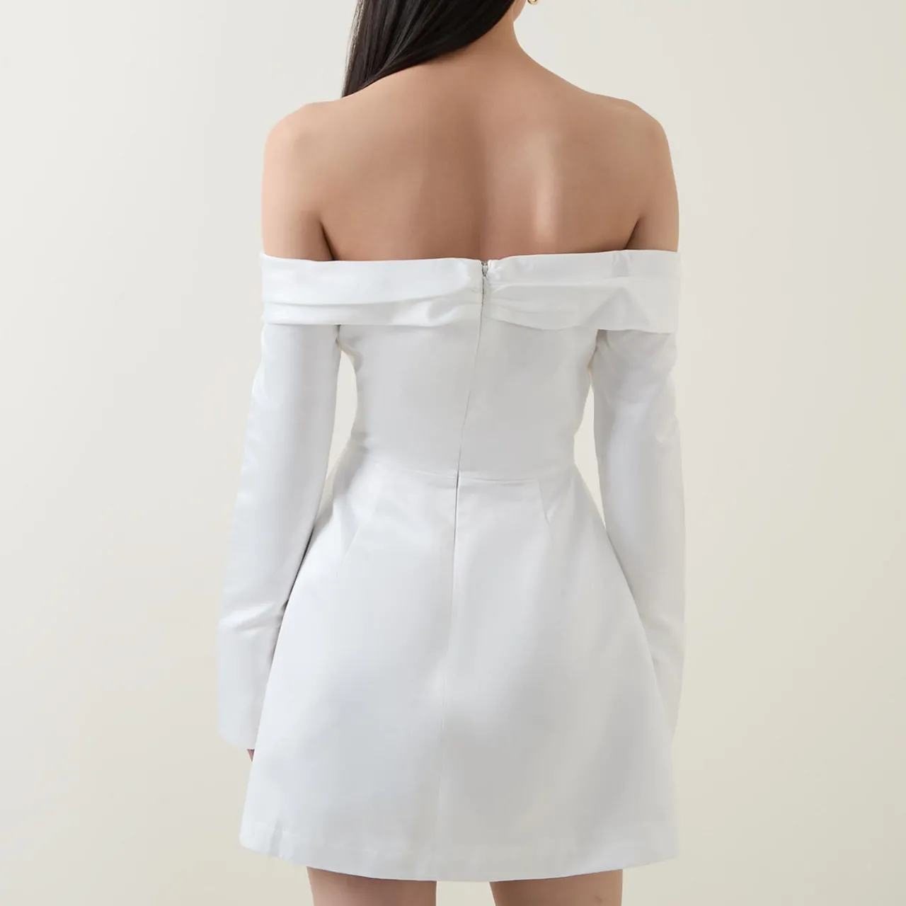 New The Ultimate Muse Satin Bardot Mini Dress Women Dresses