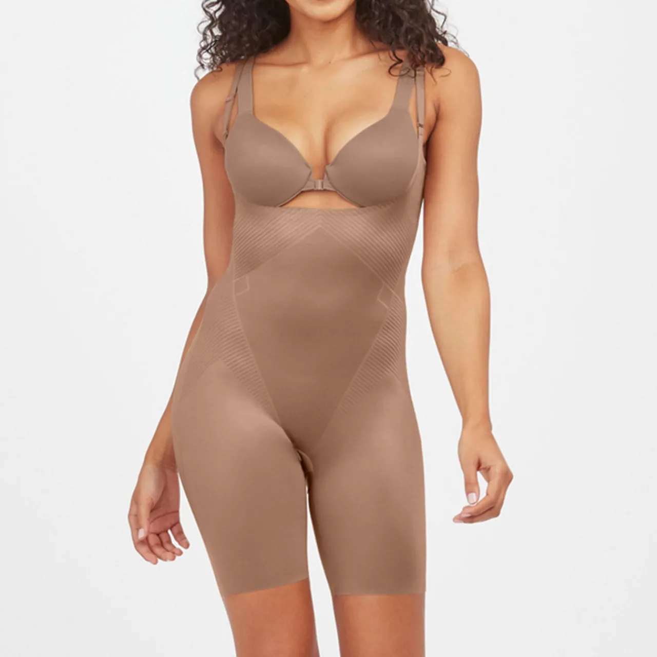 Thinstincts® 2.0 Open-Bust Mid-Thigh Bodysuit Women Shapewear