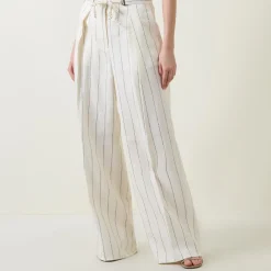 Tiana5 Pinstripe Wide Leg Trousers Women Trousers & Shorts