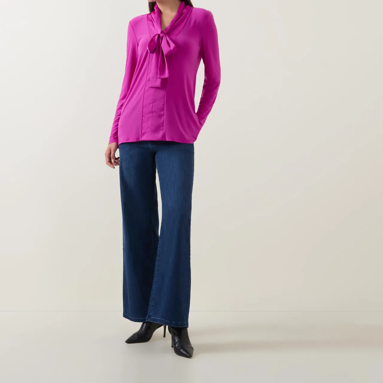 Clearance Tie-Neck Tunic Women Tops