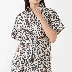 Outlet Timian Leopard Print Blouse Women Tops