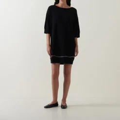 Best Tipped Knit Mini Dress Women Dresses