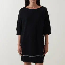 Best Tipped Knit Mini Dress Women Dresses