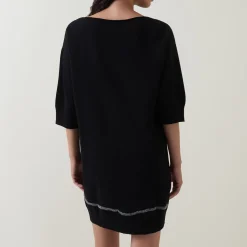 Best Tipped Knit Mini Dress Women Dresses