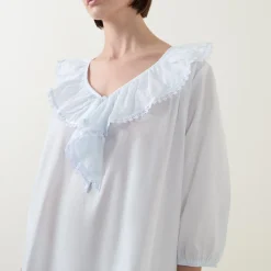 Clearance Toby Voile Ruffle-Trim Night Dress Women Sleepwear