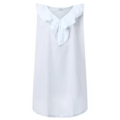Best Tomy Ruffle Embellished Night Dress Women Sleepwear