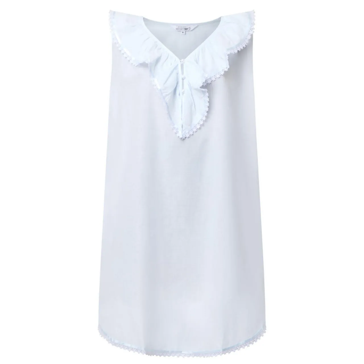 Best Tomy Ruffle Embellished Night Dress Women Sleepwear