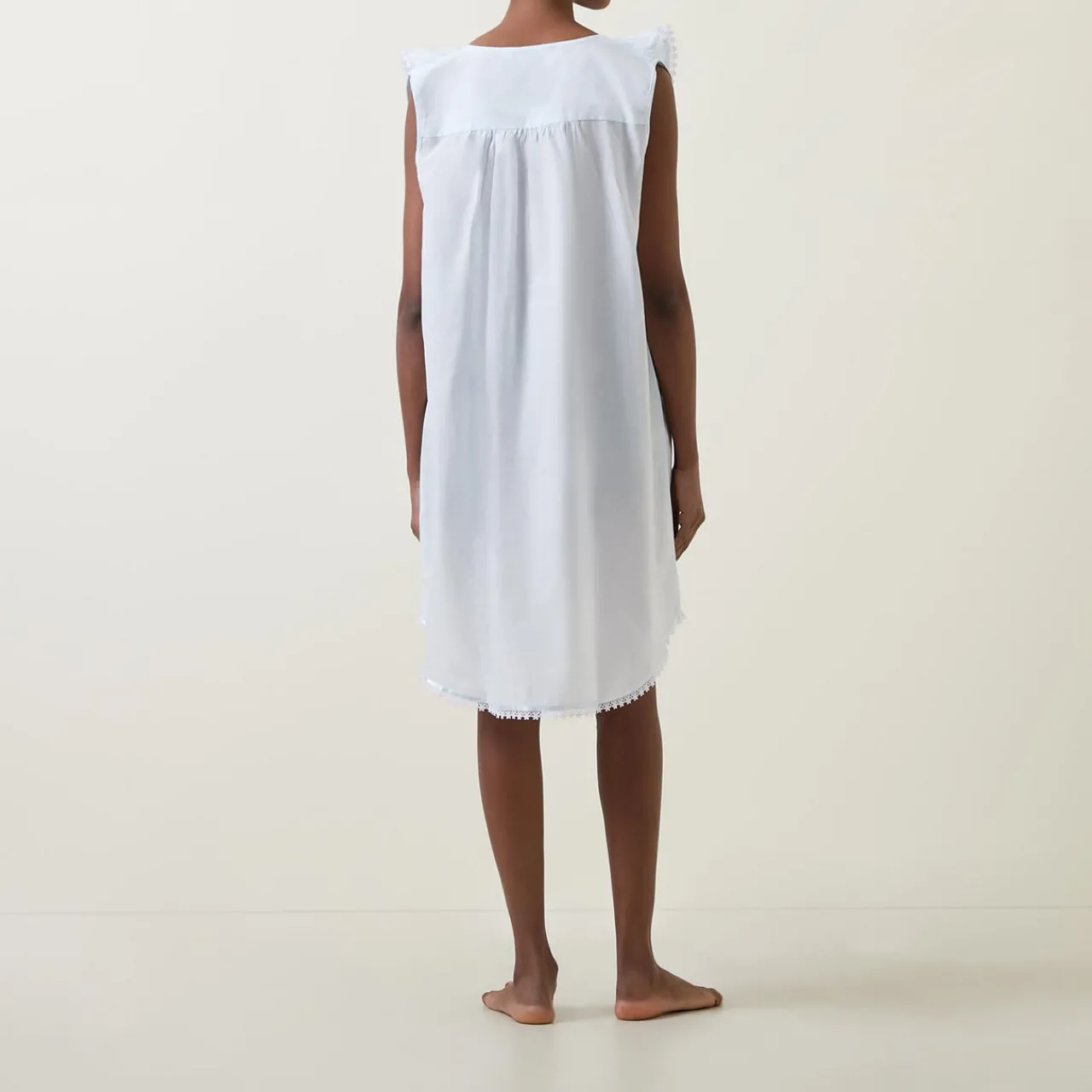 Best Tomy Ruffle Embellished Night Dress Women Sleepwear