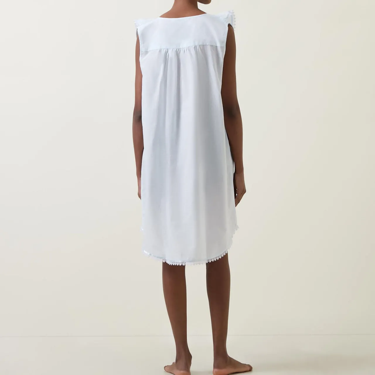 Best Tomy Ruffle Embellished Night Dress Women Sleepwear