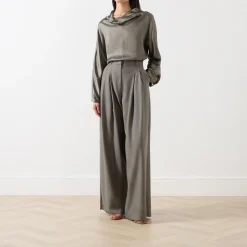 Hot Torba Draped Blouse Women Tops