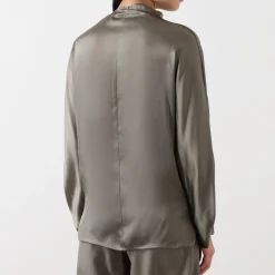 Hot Torba Draped Blouse Women Tops